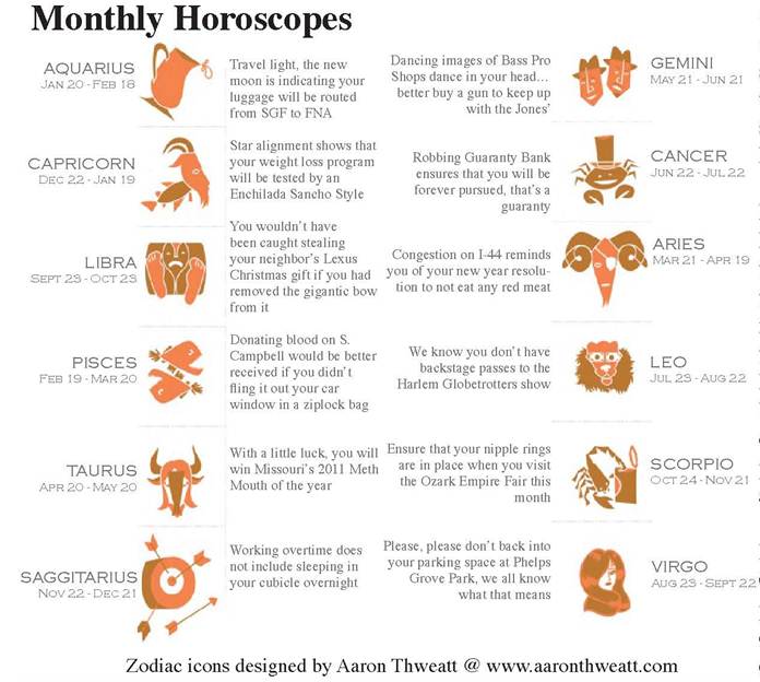 April Horoscopes Fair City News 